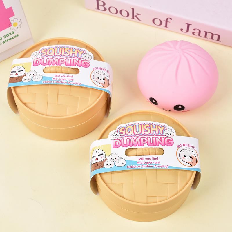 Super Cute Giant Steamed Bun Stress Relief Toy |   Ultra Soft TPR Squeeze Toy, Surprise Blind Box, Perfect Easter & Valentine's Day Gift for Kids