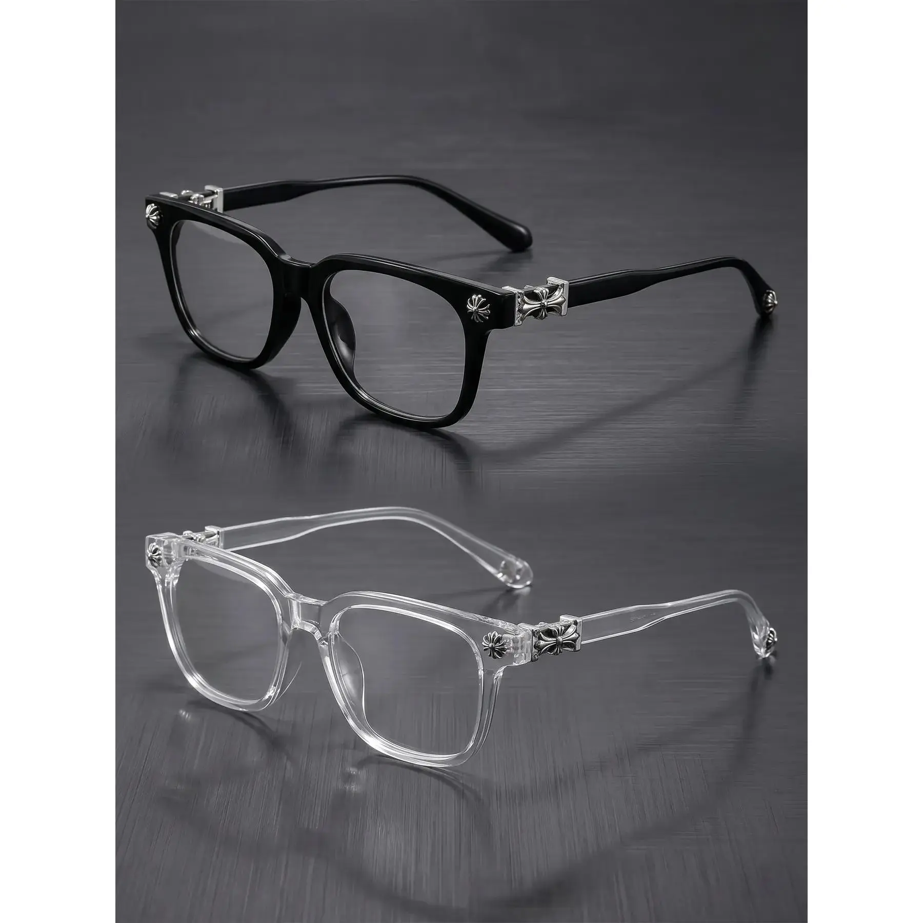 Gigula 2-Pack Metal Frame Blue Light Blocking Glasses, Classic Unisex Fashion Eyewear, Eyeglass Frames