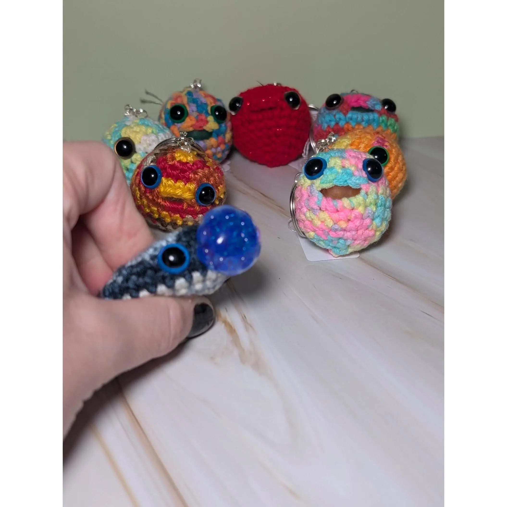 Amigurumi  Squishy Stress Ball Keychains