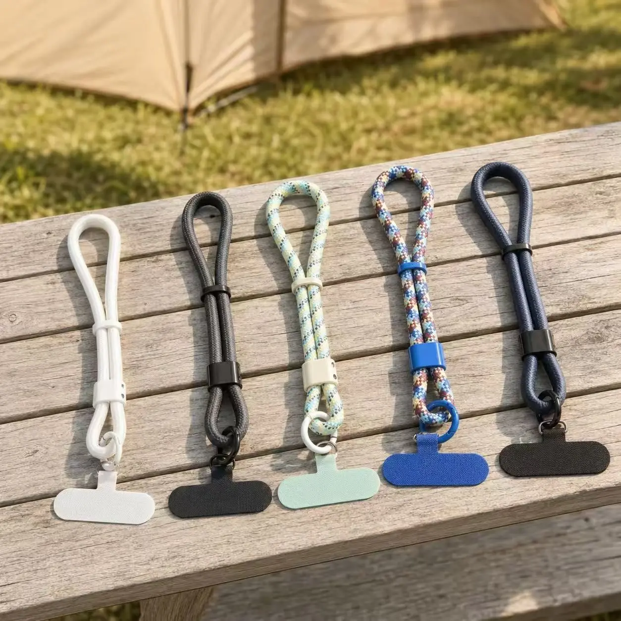 Adjustable Anti-Drop Phone Wrist Strap, Smooth Silicone Outer Layer, Braided Nylon Inner, Comfortable, Unisex, Ideal for Outdoor Activities