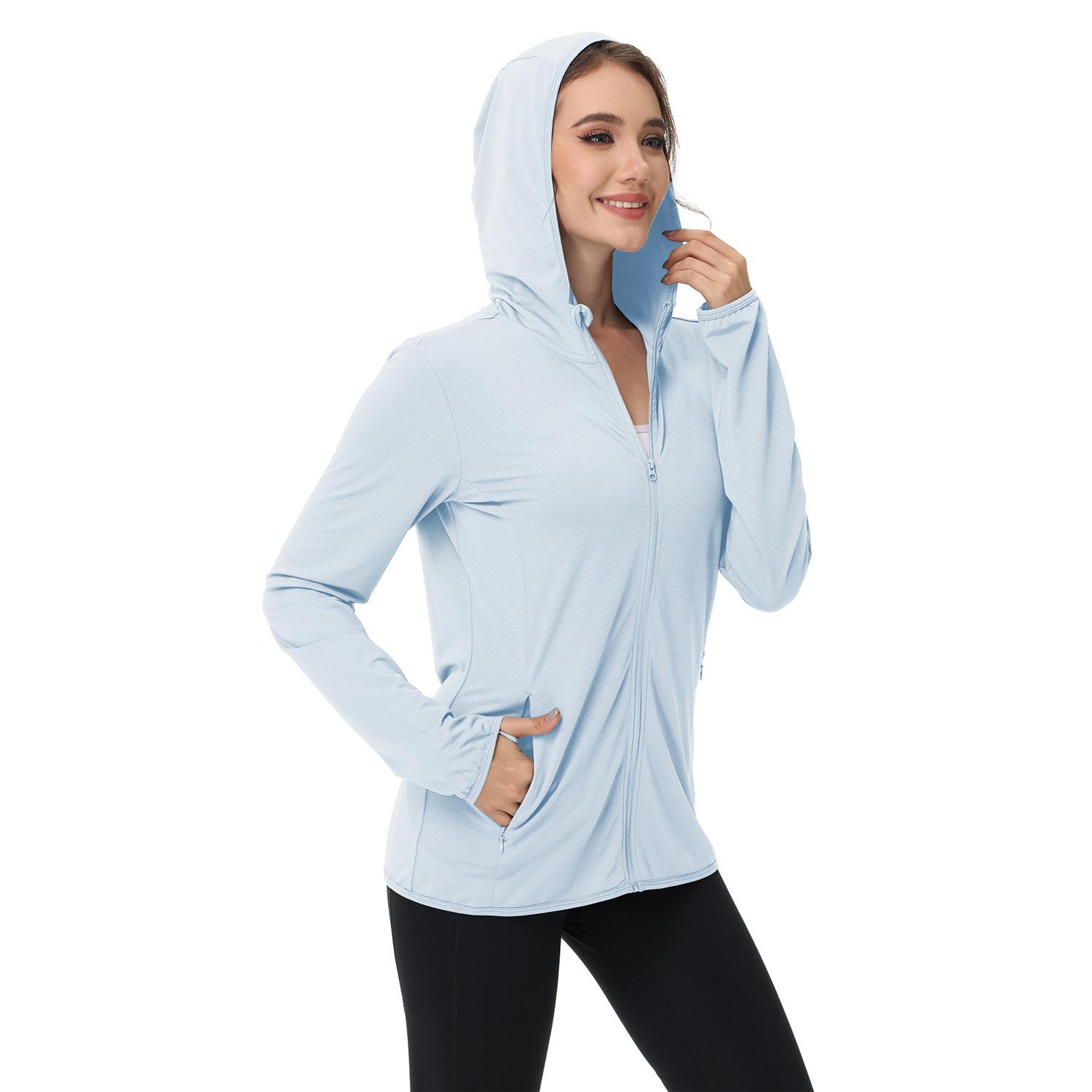 Women's Lightweight Long-Sleeved Sunscreen Hoodie Jacket - Full-Range Large Elastic, Breathable, Cool - Suitable for Hiking, Fishing - Multiple Color Options Women's Lightweight Long-Sleeved Sunscreen Hoodie Jacket - Full-Range Large Elastic, Breathable, Cool - Suitable for Hiking, Fishing - Multiple Color Options