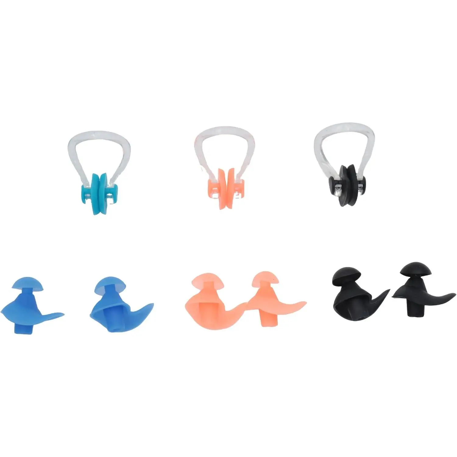 3 Pairs Nose Clips and Ear Plugs  Soft to Wear |   Nose Plugs for Swimming  Surfing Adults  Ear Nose Protector