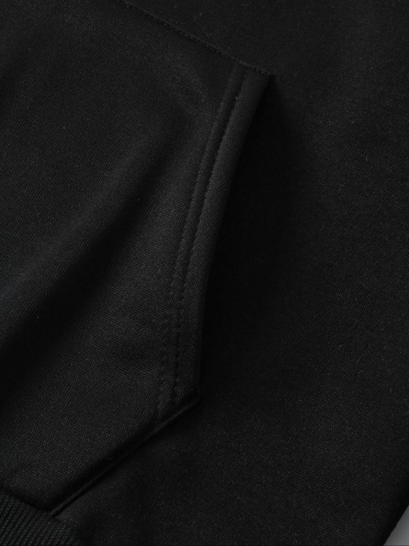 Bird & Letter Print Drop Shoulder Hoodie, Fashion Casual Drawstring Pocket Hooded Sweatshirt for Daily Holiday Outdoor Wear, Women Clothing for Fall & Winter