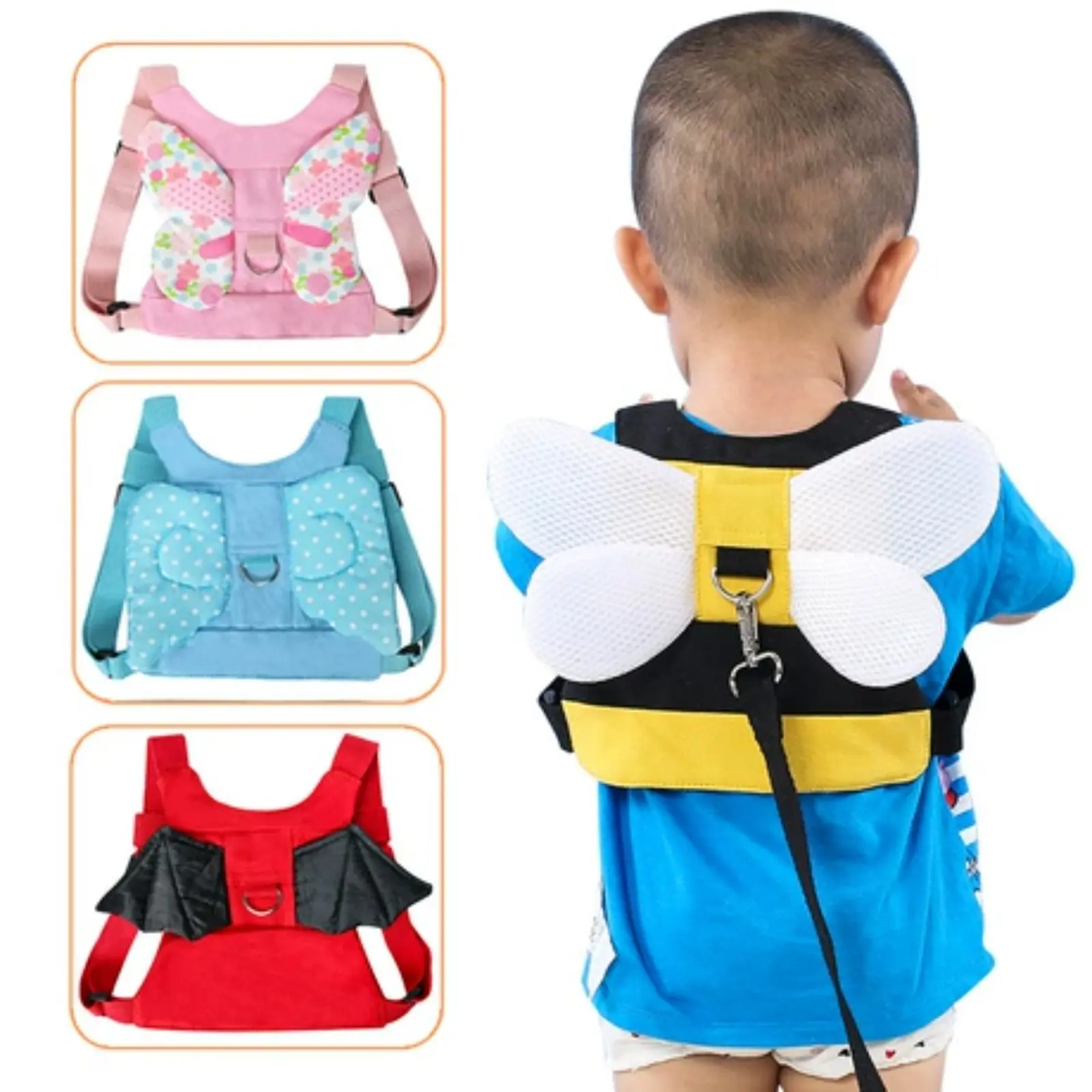 Anti-Lost Backpack with safety traction rope & adjustable harness. Breathable lightweight build, delivers secure protection for outdoor walks, travel and crowded public areas.