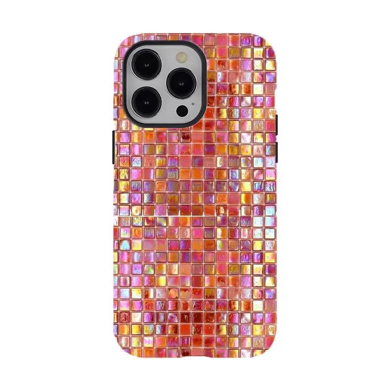Holographic Mosaic Tile Phone Case | Shimmering Disco Aesthetic, Tough protective phone case,Compatible for iPhone 16 15 14 13 12 11 17Pro Max,for Samsung S25 S24 S23 S22 Ultra,Durable Dual-Layer design phone cover,Perfect Gift for Her Holographic Mosaic Tile Phone Case | Shimmering Disco Aesthetic, Tough protective phone case,Compatible for iPhone 16 15 14 13 12 11 17Pro Max,for Samsung S25 S24 S23 S22 Ultra,Durable Dual-Layer design phone cover,Perfect Gift for Her