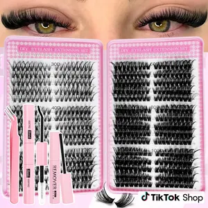 Self-Made False Eyelashes, Dense D Curl, Mixed Length, Non-Toxic, Suitable for Various Occasions, Home Self-Application
