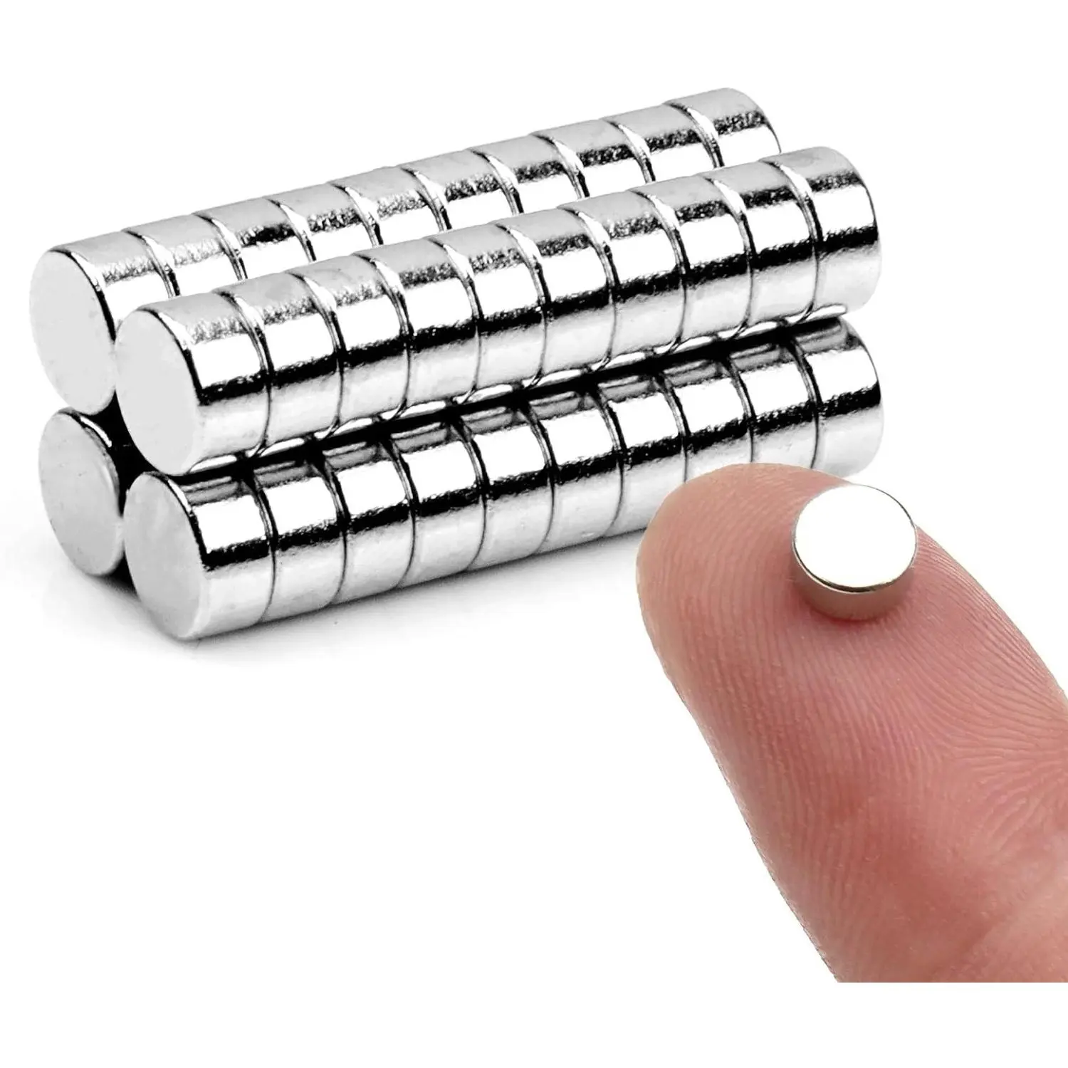 40Pcs Small Round Cylinder Magnets, Refrigerator Fridge Magnets, Whiteboard Magnets, Mini Magnets for Crafts, Office & Home Kitchen Dry Erase BoardGift