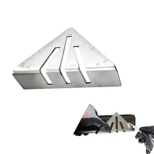 2/3PCS 22.5°-90° Miter Square Ruler Professional Heavy Duty Metalworking Miter Square, Upgrade 3D Multi-Angle Protractor, High Precision Metal Triangle Ruler, Carpenter Measuring Layout Tool