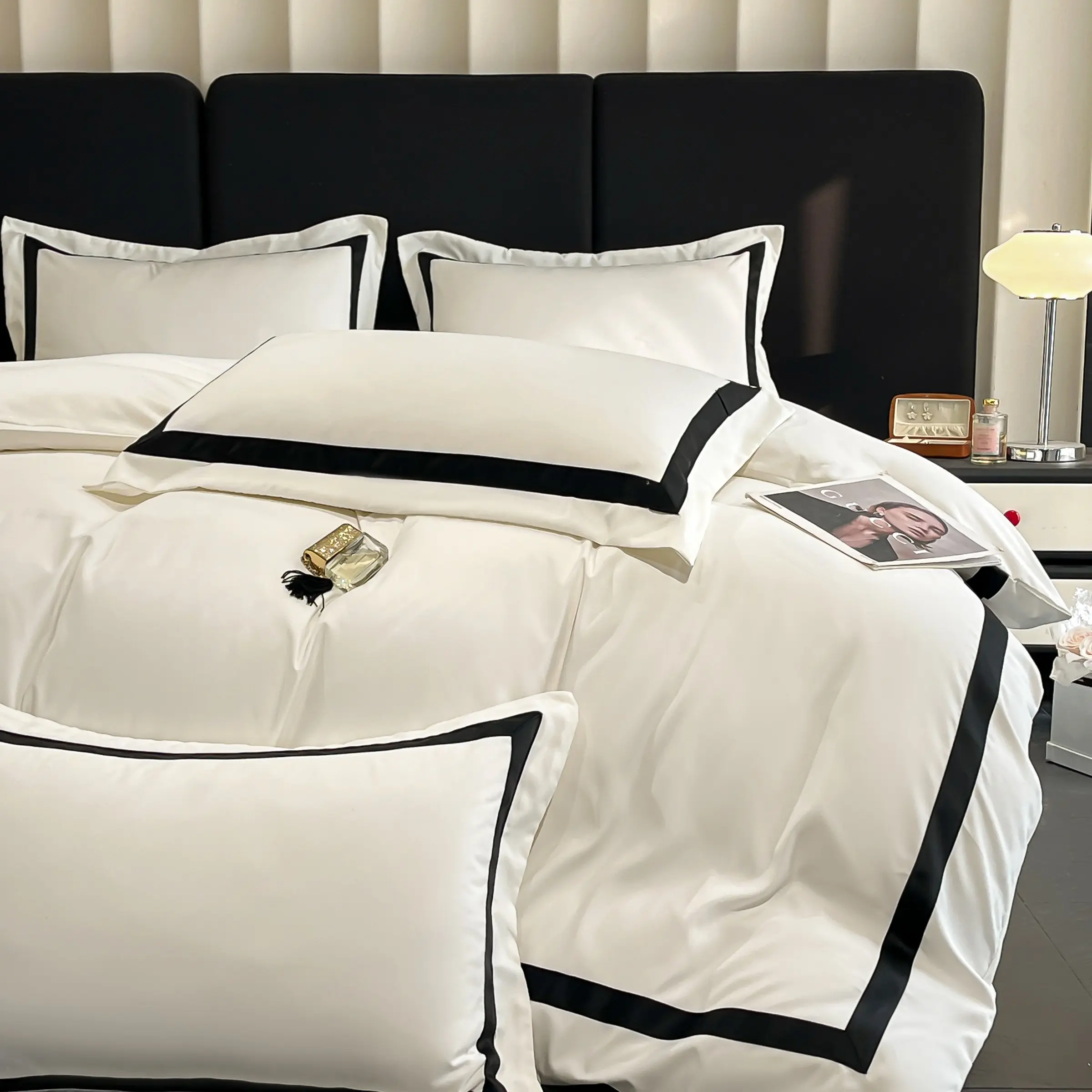 3pcs Bedding Set, Duvet Cover & Pillowcases, Ultra Soft Breathable, Wrinkle Resistant, Fade Proof, Easy Care, Trim, Modern Linen
