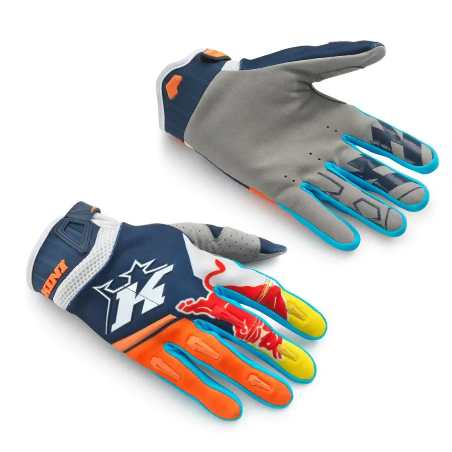 Kini red bull motocross riding gloves - mountain bike, downhill, anti-fall, outdoor sports gloves - touchscreen compatible, impact protection