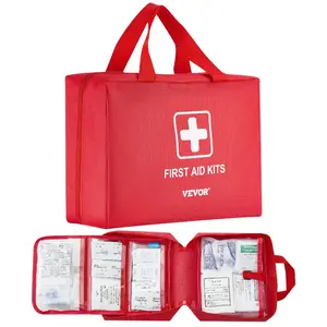 VEVOR First Aid Kit, 500 Pieces, 600D Nylon Large Survival First Aid Bag, Emergency Medical Supplies, for Home, Car, Office, Travel, Camping, Truck, Hiking, Sports, Vehicle and Outdoor Emergencies
