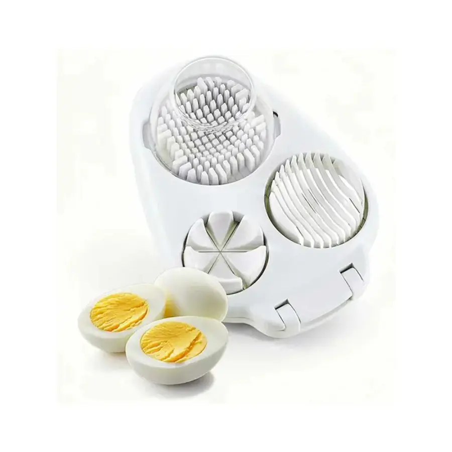 3-in-1 Multifunctional Egg Slicer, Stainless Steel Egg Cutter for Boiled Eggs, Century Eggs, Strawberry and Soft Fruits, Easy Egg Slicer Chopper for Salads, Bento and Kitchen Prep#SummerWins #DealsForYouDays#midyearsale