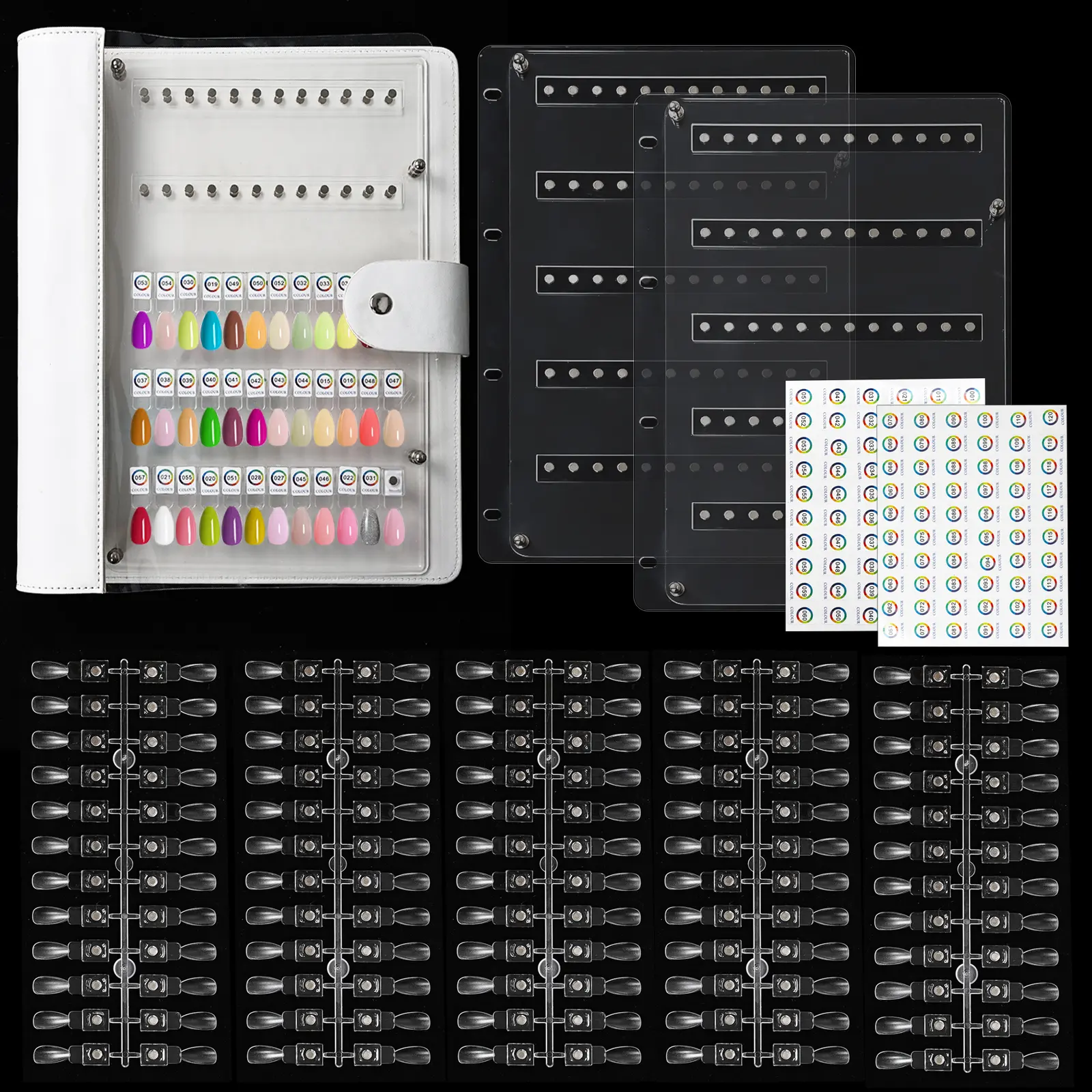 60pcs/120pcs Nail Color Display Book, Single Magnetic Acrylic Color Chart Album, Gel Polish Sample Display Board, Nail Art Design Swatch Book, Practice and Display Tool for Press-on Nails, Color Card Storage Binder, Nail Care