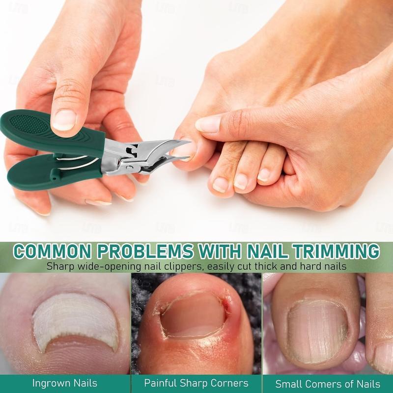 2026 Upgrade Anti-Splash Pointed Angled Nail Clippers - Professional Fingernail Toenail Cutter for Home Salon Manicure Pedicure Tools