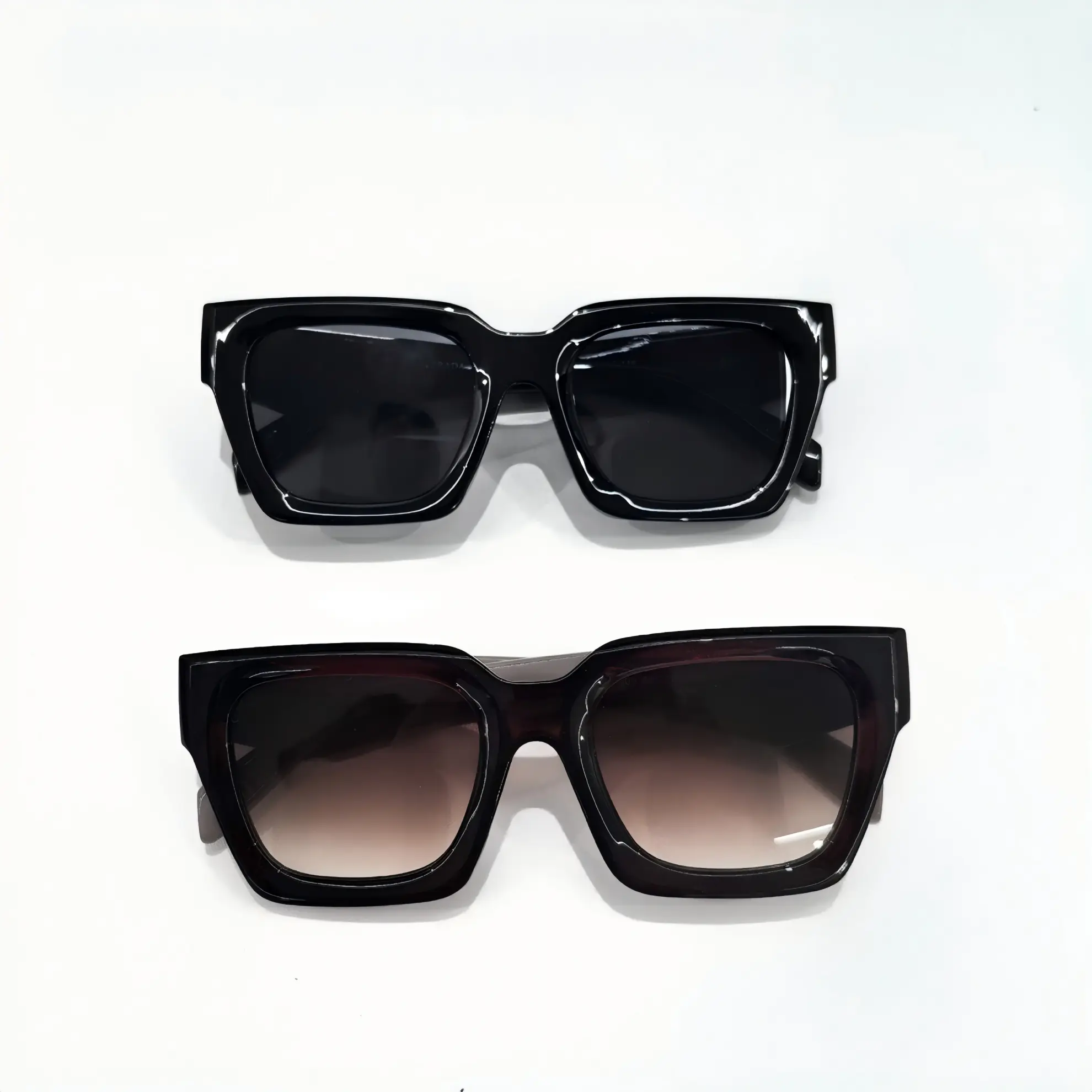 Retro 90s Oversized Square Sunglasses for Women & Men, Flat Top Full Rim Shield with Polycarbonate Frame and TAC Lenses for Sun Protection