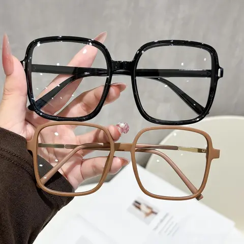 Classic Minimalist Modern Style Unisex Non-Prescription Glasses, Ideal for Daily Use, Office, Reading, Accessories, Travel, Fashion Frame Eyeglasses