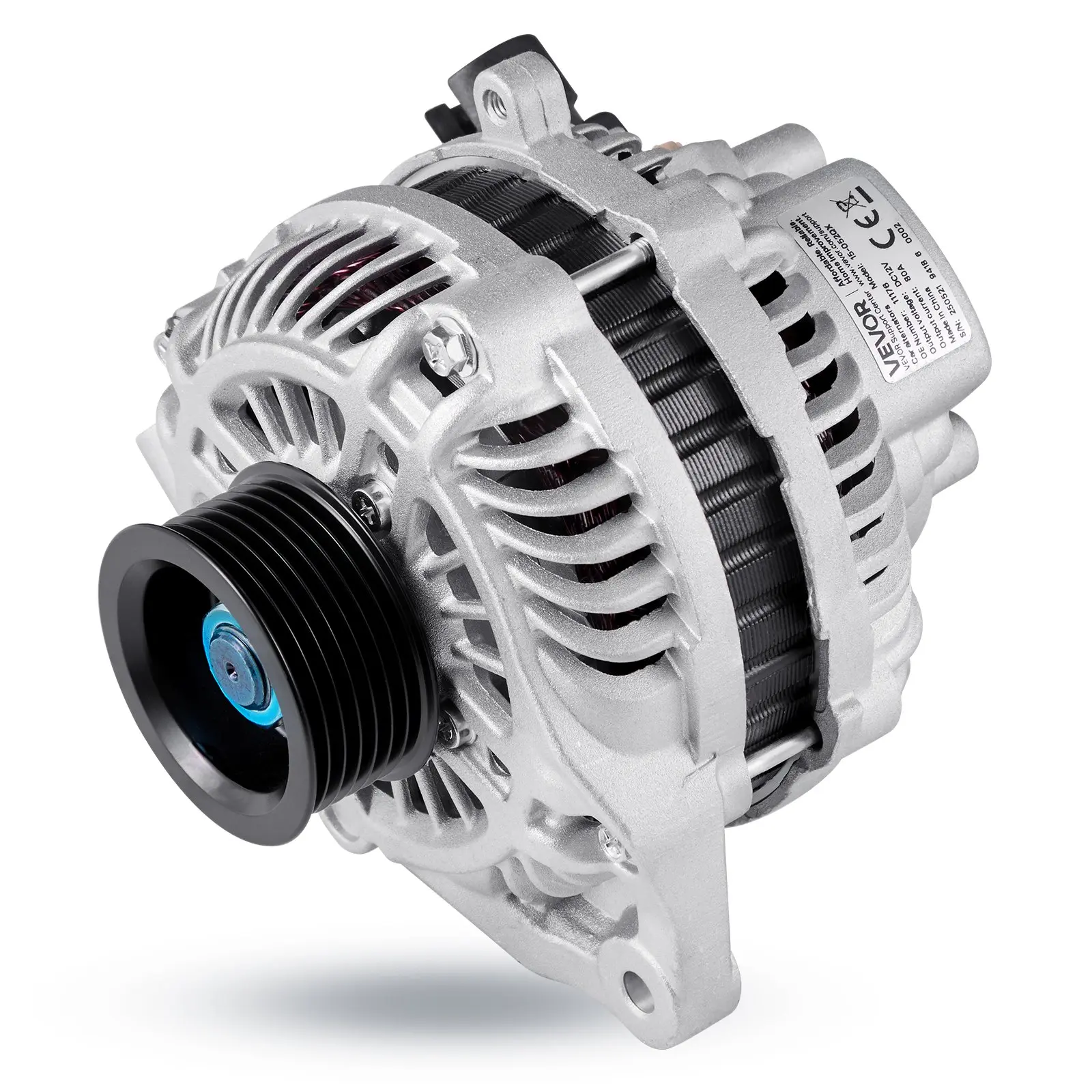 VEVOR 11176 Automotive Replacement Alternator with Cooling Fan, 11.6 lbs, 11176n, 12V DC Output, 15-052qx, Fit for Honda Civic 1.8L L4 2006-2008/2011 & 1.8L L4 (MFI) 2009-2010, Part Nos. 31100RNAA01, 31100RNAA012M2, 31100RNAA01RM, AHGA67, A002TC1391, Alum