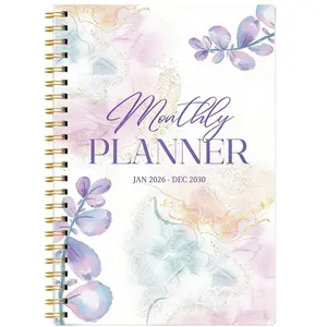 2026-2030 Monthly Planner/Calendar - January 2026 to December 2030, 5-Year Monthly Planner Notebook, Colorful Floral Cover Design Journal, Yearly & Daily Planning, Monthly Tabs, 60-Month Calendar, 5.5 x 8.3 inches, Thick Paper, Elastic Cover, Durable Doub