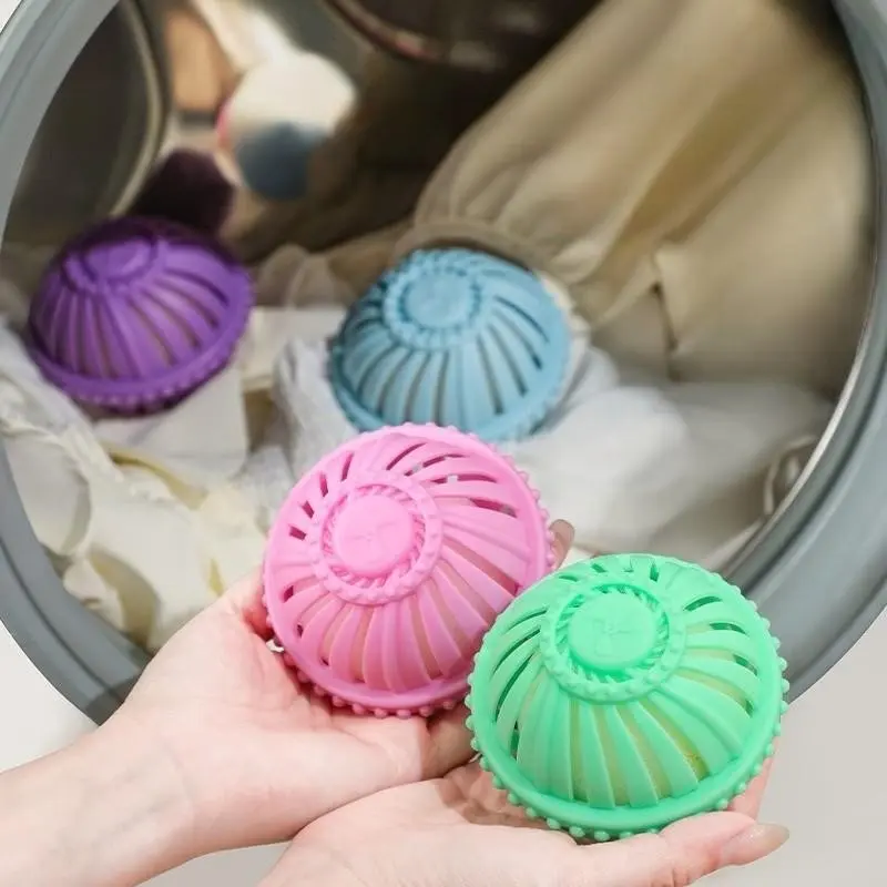 4pcs Reusable Laundry Balls, Anti-Tangle Hair Loss Preventer, No Power Needed, Suitable for Washing Machine, Home Use, Fun Design