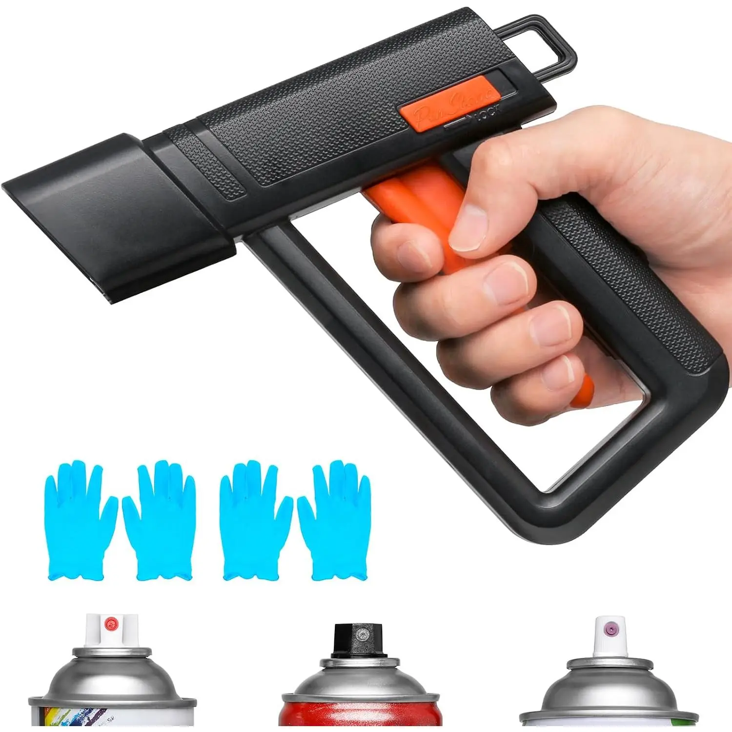 1 count   ,  Can Aerosol Trigger Handle with Gloves | Finger , Smooth & Control Spraying,    Attachment for Can Nozzle,  Sprayer, Adhesive