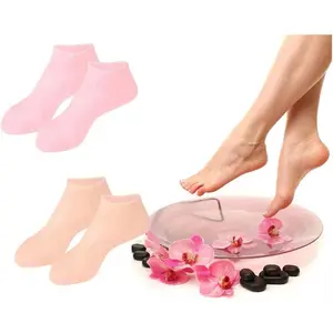 2 Pairs Silicone Socks for Dry Cracked Feet Women,Silicones Moisturizing Socks,Foot Spa Pedicure Silicone Socks for Repairing Dry Feet,Cracked Heels and Softening Rough Skin(Fits Up to Size 10)