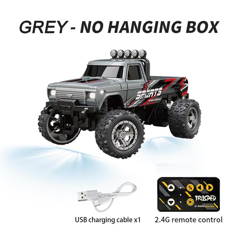 1:64 Alloy Mini RC Off-Road Vehicle, High-Speed 3-Mode Monster Truck with Constant Cruise & Buffer Chassis, 2.4G Hobby-Grade Remote Control Toy Gift for Kids