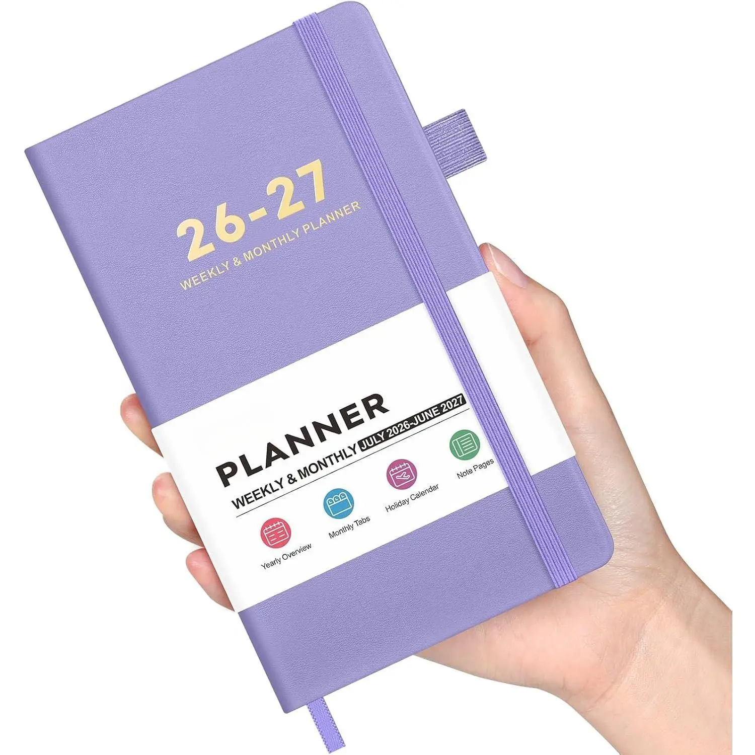Leather Academic Planner 2026-2027: A6  Weekly &Monthly Planner | July 2026 – June 2027, 100gsm Thick Paper, Durable Stitched Binding, Tabs, Pen Loop, Pocket