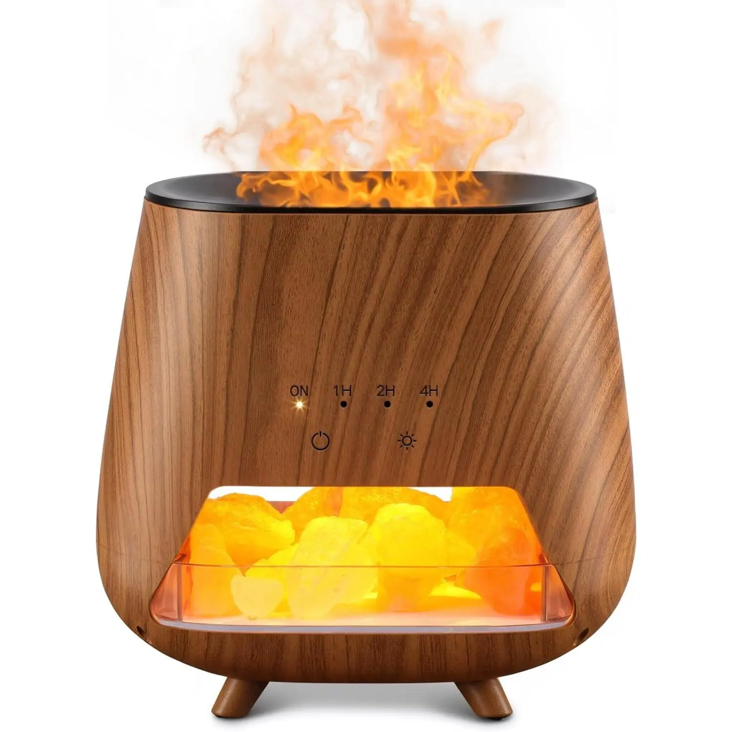 Essential Oil Diffuser  Home: 200ml Aromatherapy Diffuser with Himalayan Pink Salt Rock, Cool Mist Humidifier with Auto Off Function and 9 Colors LED Night Light  Bedroom