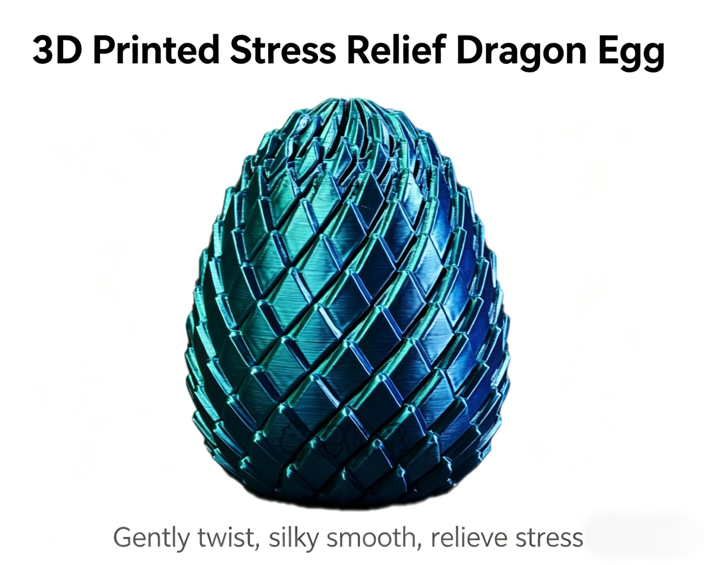 3D Printed Dragon Egg Stress Relief Toy, Transformable Twist Egg, Creative Stress-Relief Gadget, Children's Toy