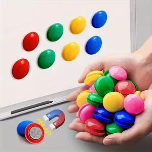 Colorful Magnetic Push Pins | Multi-Purpose Refrigerator Magnets for Whiteboard, Fridge, Office & Classroom Supplies - Strong Grip Strong Magnetic Hold Educational/Office Accessories