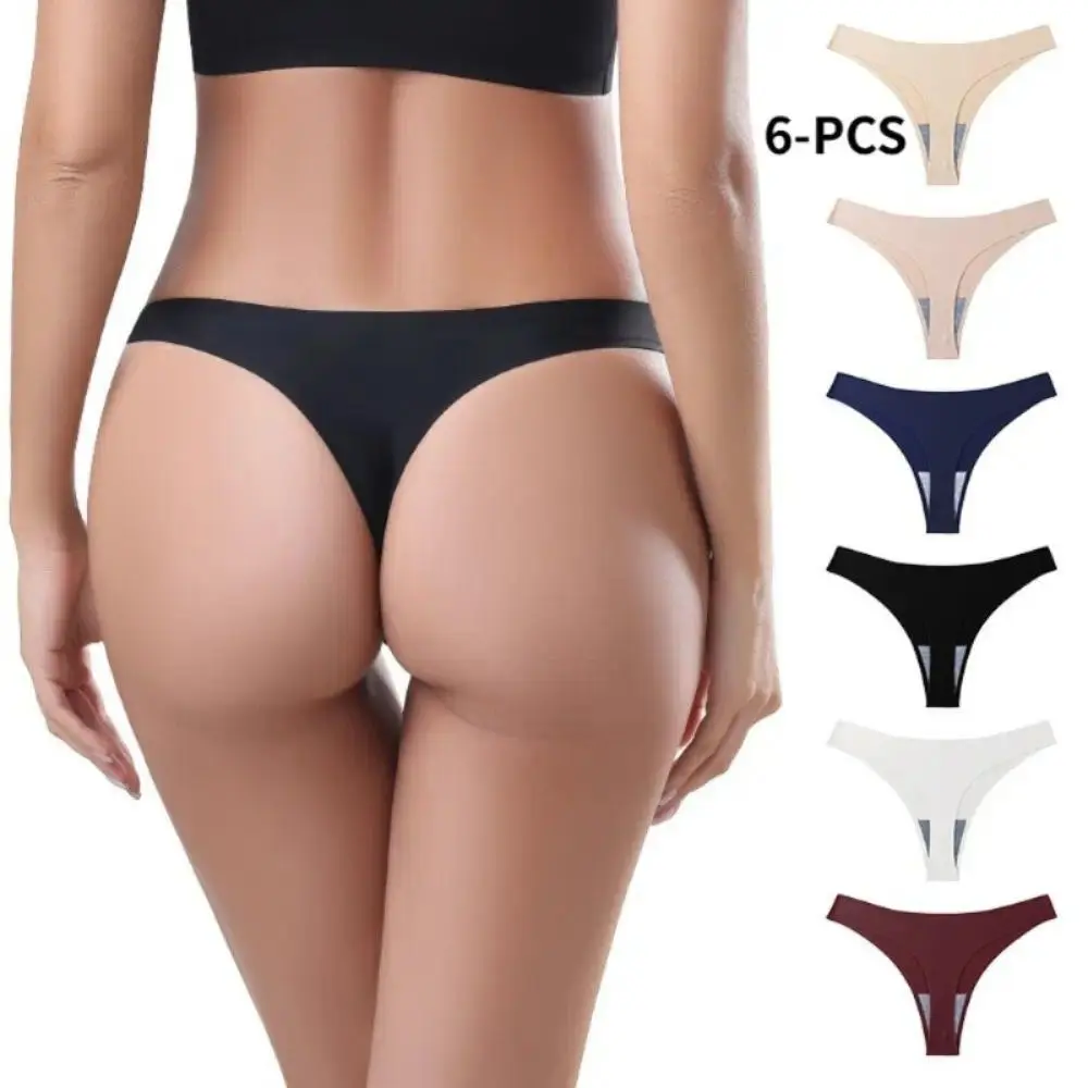 6 Pack Multi Color Seamless Thong | Hot Selling Soft Stretchy Invisible Panties, Versatile Breathable Underwear for All Daily Outfits