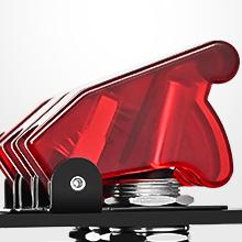 Nilight 3Gang 3Pin SPST ON/Off Red Rocker Switch Panel w/ LED Light Flip Cover Nilight 3Gang 3Pin SPST ON/Off Red Rocker Switch Panel w/ LED Light Flip Cover