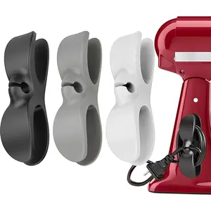 Cord Organizer for Kitchen Appliances - 3 PCS Stick On Cable Wrapper Holder Winder Keeper, Power Wire Management Wrap Hook Clip for Kitchenaid Mixer, Home Gadget Accessories