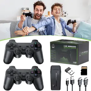 Nostalgic TV game console with over 40000 classic games in, supports 23 emulators (PSP/PS1/FC/GBA, etc.), comes standard with dual wireless controllers, 64GB of large storage capacity, plug and play HDMI connection, and is a great tool for family ga
