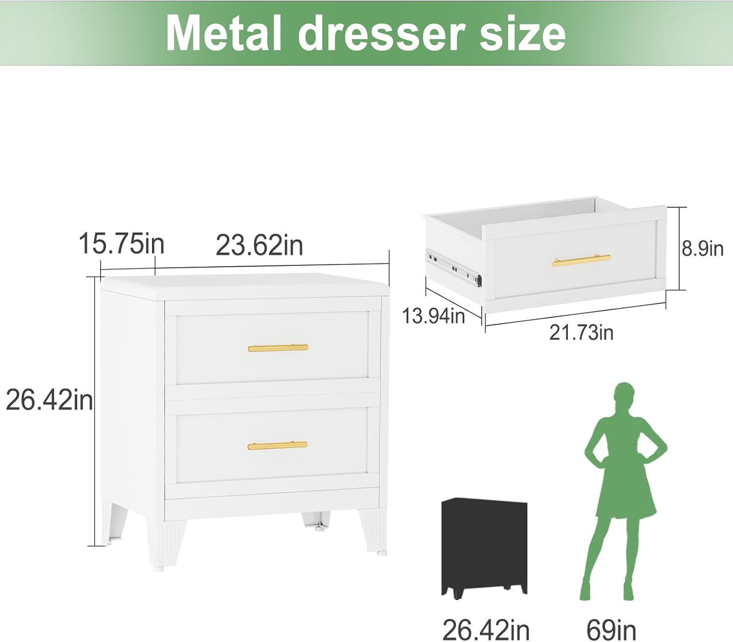 Metal Dresser Tall Narrow Dresser for Bedroom Chest, 53.46" H Drawer Chest, Closet Dressers & Chests of Drawers for Living Room, Hallway (5 Drawers White 24inch Wide) Metal Dresser Tall Narrow Dresser for Bedroom Chest, 53.46" H Drawer Chest, Closet Dressers & Chests of Drawers for Living Room, Hallway (5 Drawers White 24inch Wide)