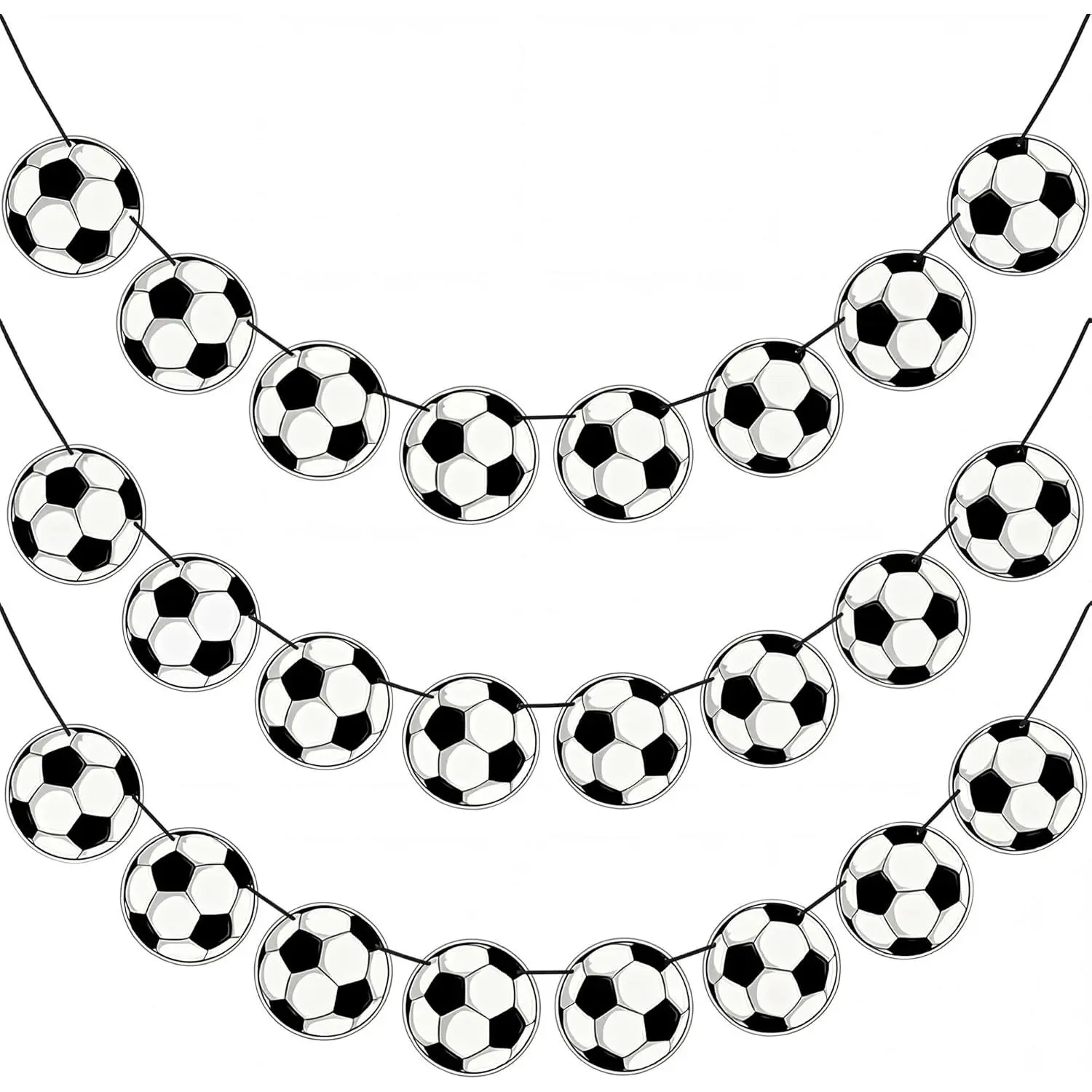 Soccer Birthday Party Decorations - 24PCS Soccer Party Banners for 2026 World Soccer Cup Merchandise | Soccer Party Decorations Hanging Backdrop for Birthday Party Home Classroom Favor Supplies Decor