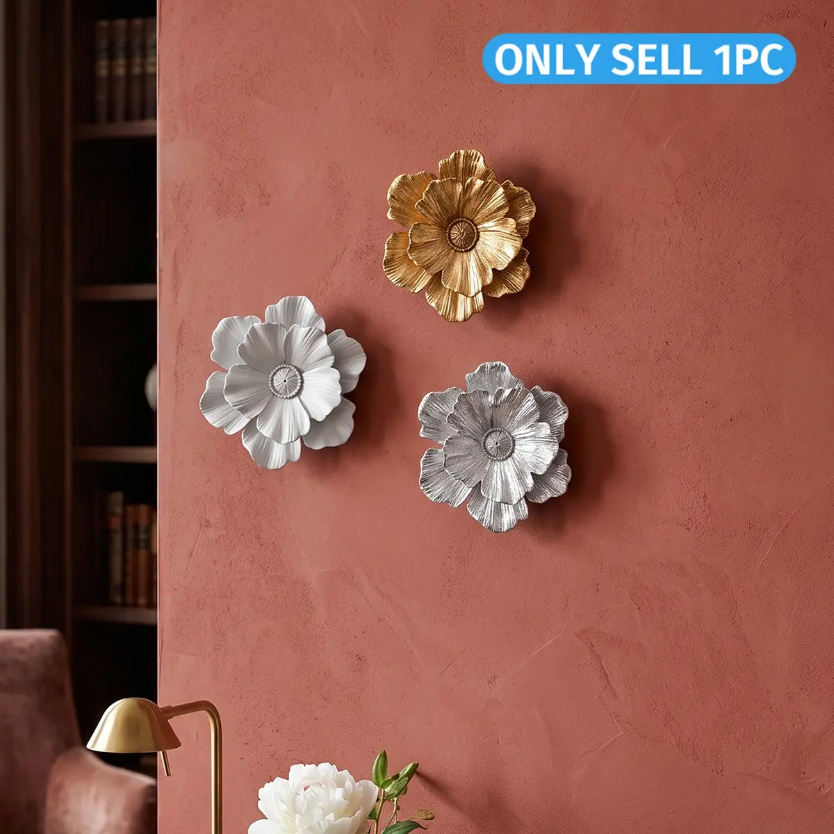 European Style Living Room Wall Decor, Handmade Abs Resin Flower Hanging Ornament, Indoor Home Decoration for Walls, Interior Wall Decor, Wall Ornaments, Hanging Wall Art, Floral Decoration #GLOBAL PICKS