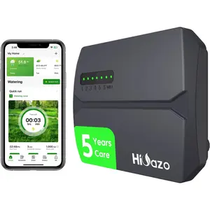Indoor Smart Sprinklers Controller WiFi Irrigation Controller Easy Use App Enabled 6 Zone 16 Plans Save Water Auto Skip Rain Freeze & Wind 10 Minutes Install