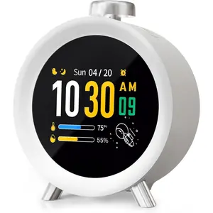 Clocks for Bedrooms, 2.8" Color Display, 7-Day Programmable 4 Alarms, Loud  Clock for Heavy Sleepers Adults//Teen, Digital White Noise Sound Machine, Easy to Set, Hourly Chime