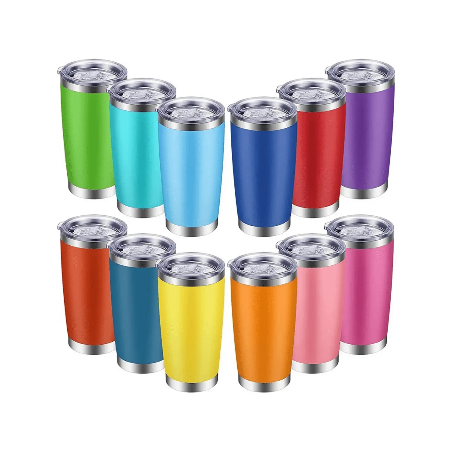 Portable 20 Oz Stainless Steel Tumbler with Lid - Double Wall Vacuum Insulated Coffee Tea Bottle for Hot and Cold Drinks, 1 Pack
