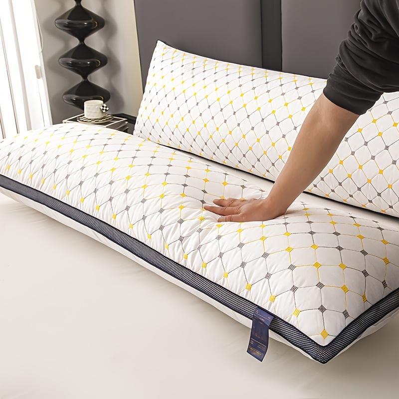 Solid Color Long Pillow, 1 Count Soft Comfortable Sleep Pillow, Neck Pillow, Bedding Supplies for Home Bedroom Hotel