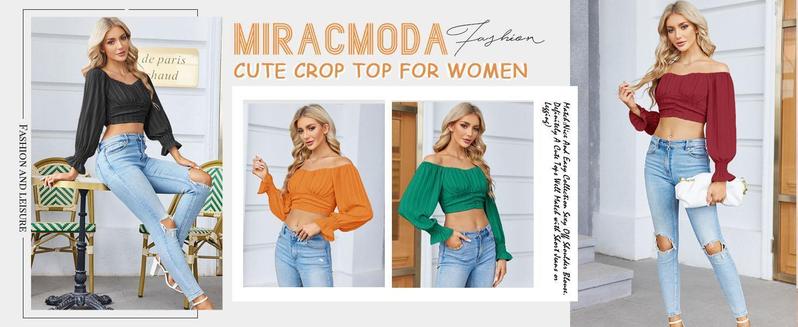 Imily Bela Womens Elegant Off The Shoulder Puff Sleeve Blouse Summer Chiffon Slim Fit Party Crop To Imily Bela Womens Elegant Off The Shoulder Puff Sleeve Blouse Summer Chiffon Slim Fit Party Crop To