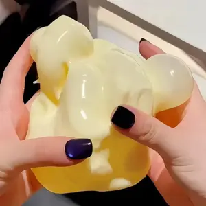 *-*Jumbo Cheese Cube Stress Ball Big Cheese Shapeable Squeeze Ball Non-Bounce Fidget Toy ASMR Sensory Anti-Stress Festival Gift