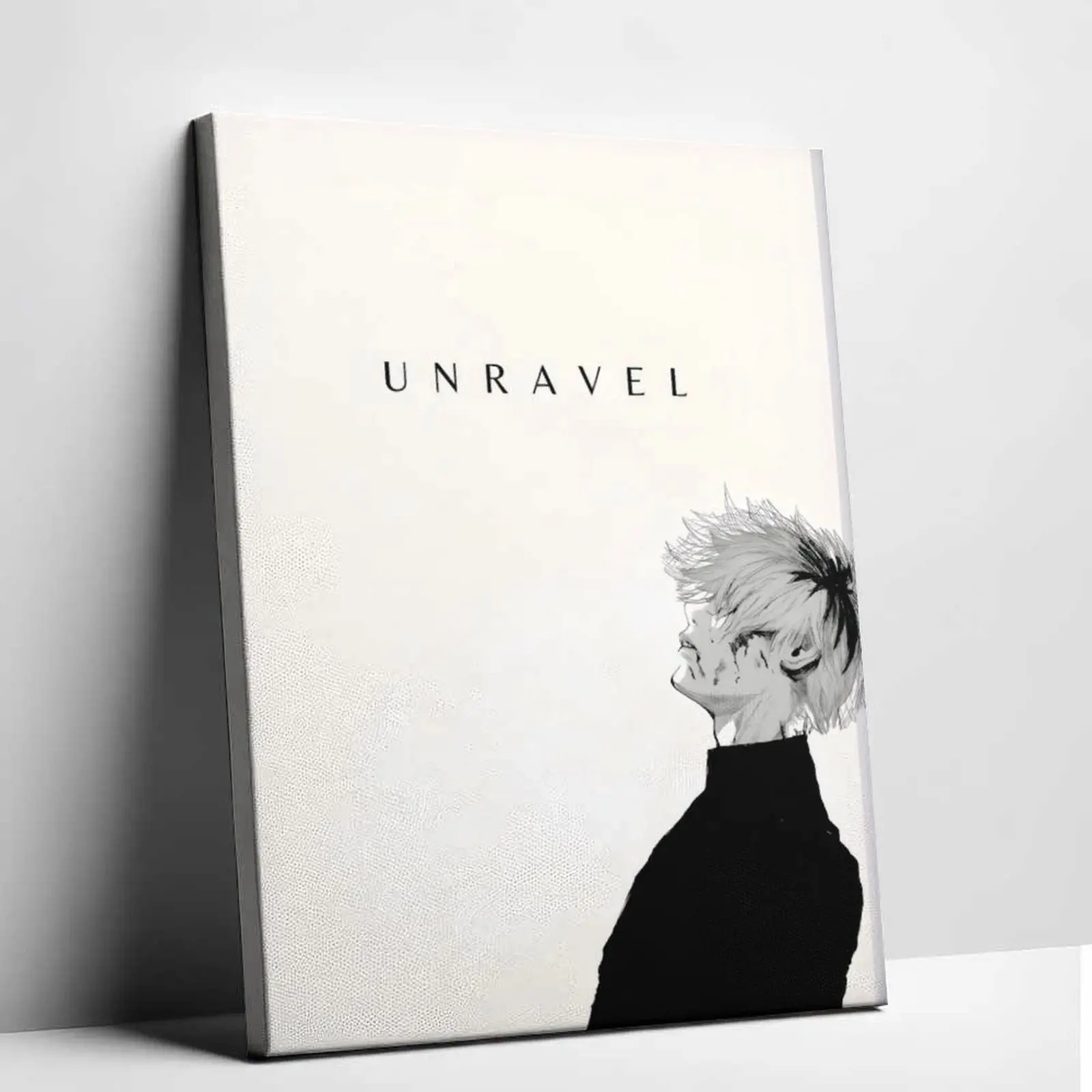 Manga Anime Poster Japanese Wall Art ,Tokyo Ghoul Anime Print, Ken Kaneki Japanese Manga Artwork Wall Decor, Vintage Minimalist Retro Aesthetic, Gift for Anime Fan, Canvas Wall Art Print, Dark Anime Room Decor for Bedroom Dorm Gaming Room Office