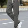Men's Solid Color Drawstring Waist Pants with Side Pockets, Adjustable Waist Trousers, Casual Fitted Trousers for All Seasons, Comfortable Everyday Wear, Casual Elastic Waist, Casual Comfy Fit