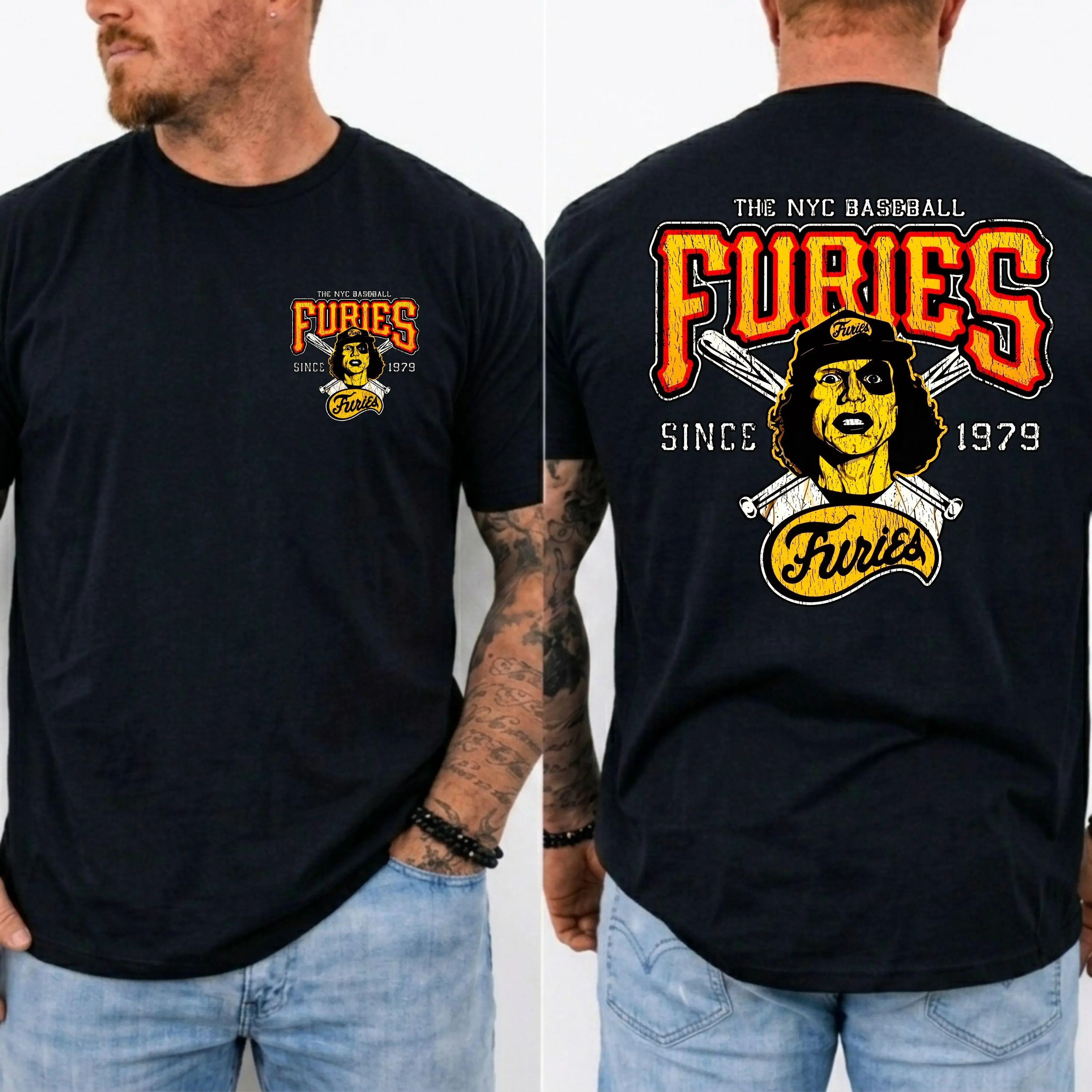 The Warriors Baseball Furies T-Shirt, Vintage 1979 NYC Baseball Graphic 2 sided Shirt, Cult Movie Fan Gift, MADE IN USA