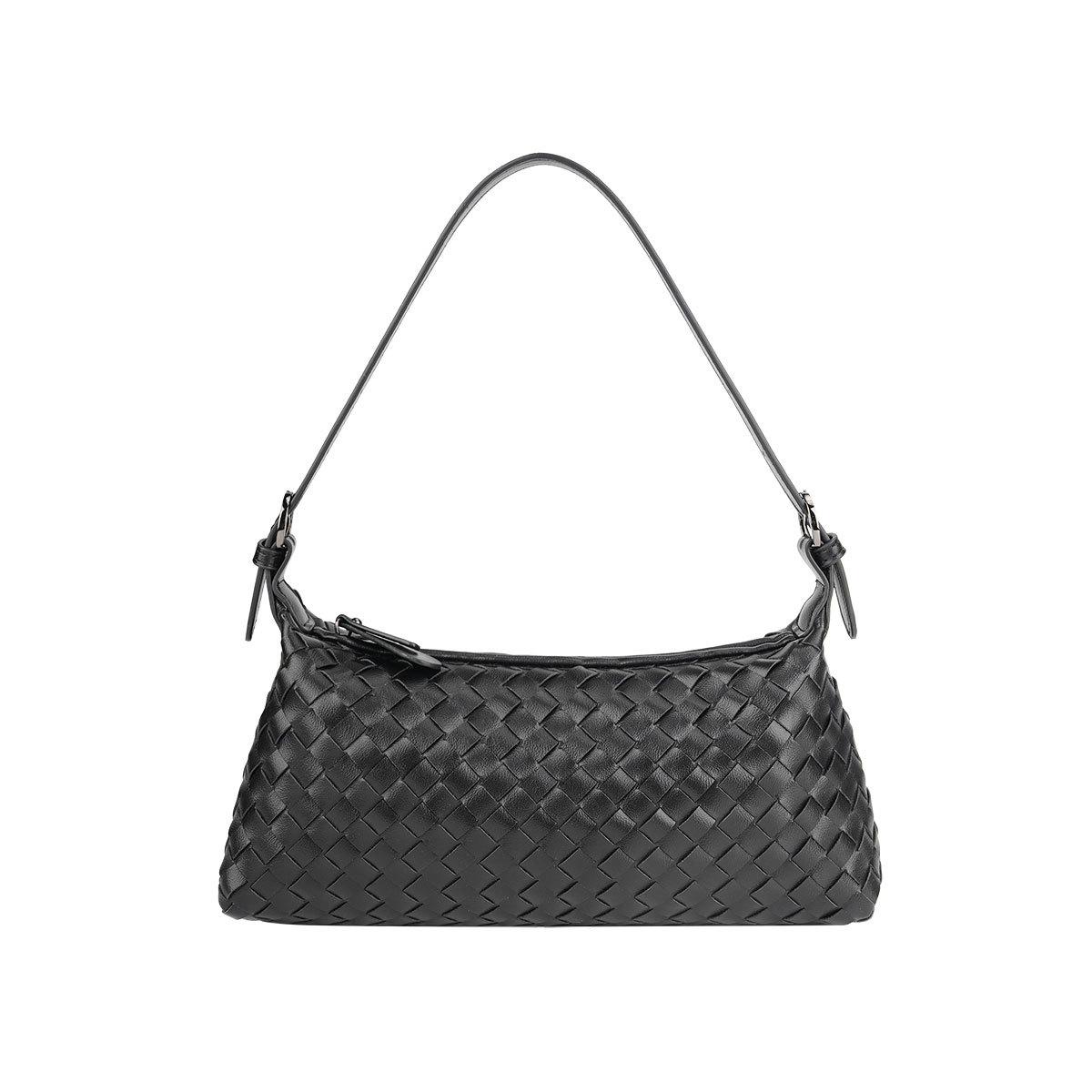 LUNÉ KVI Light Luxury Minimalist Handwoven Crossbody Bag for Women, Versatile and Elegant Crossbody Bag, Exquisite and Fashionable Half-Moon Shoulder Bag