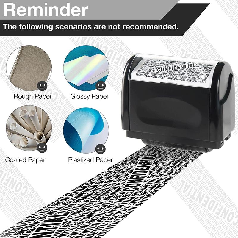 Identity Theft Protection Roller Stamp Set, 2-Pack with 4 Refills, Blocks ID & Address Info, Essential for Home & Office Security