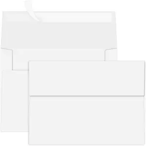 100 Packs 5x7 A7 White Envelopes for Card Invitation Wedding Birthday Party Baby Shower