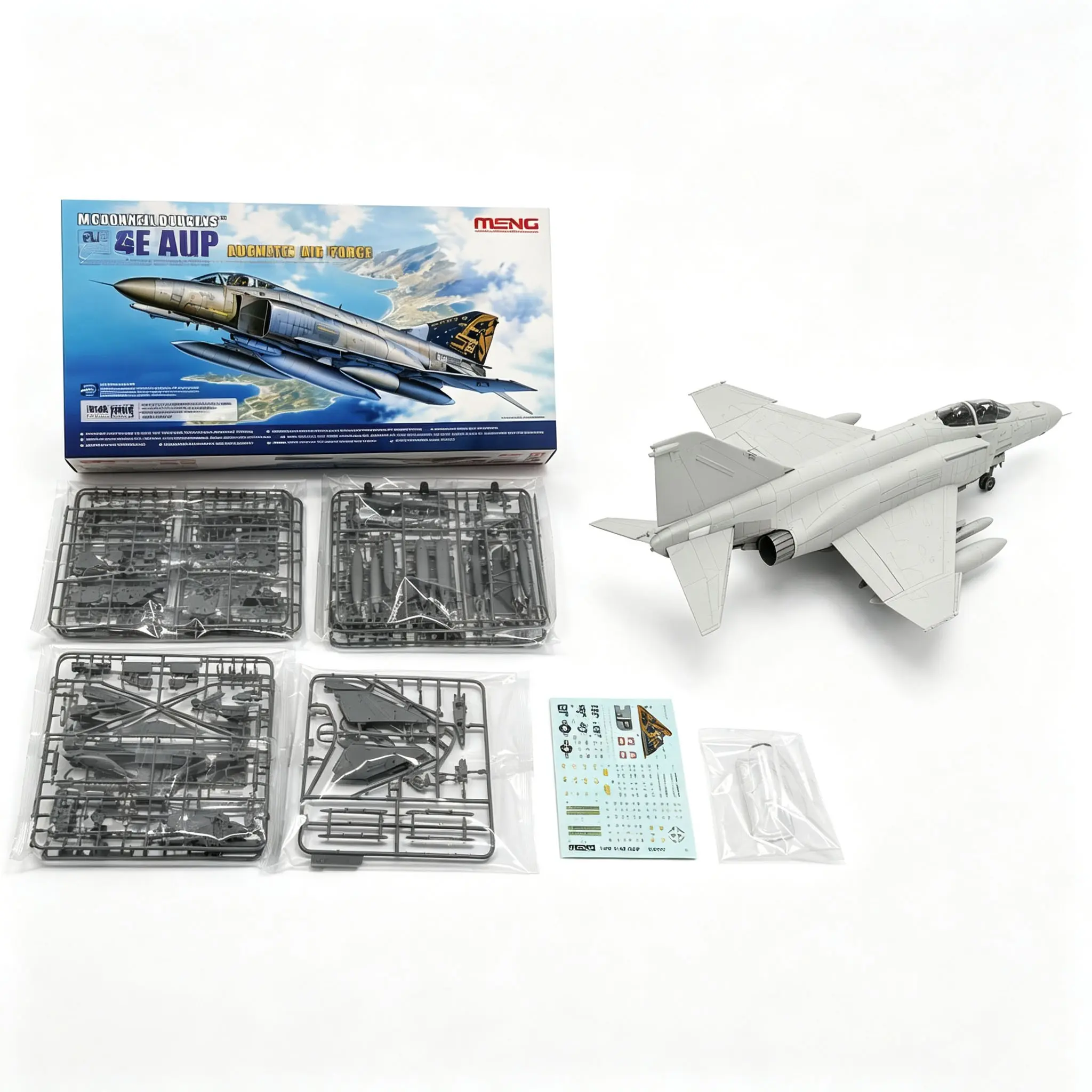 Meng Ls-021 1:48 Mcdonnell Douglas F-4e Aup Phantom Ii Aircraft Model Kit, Military Assembly Model, Plastic Model Kit for Collectors